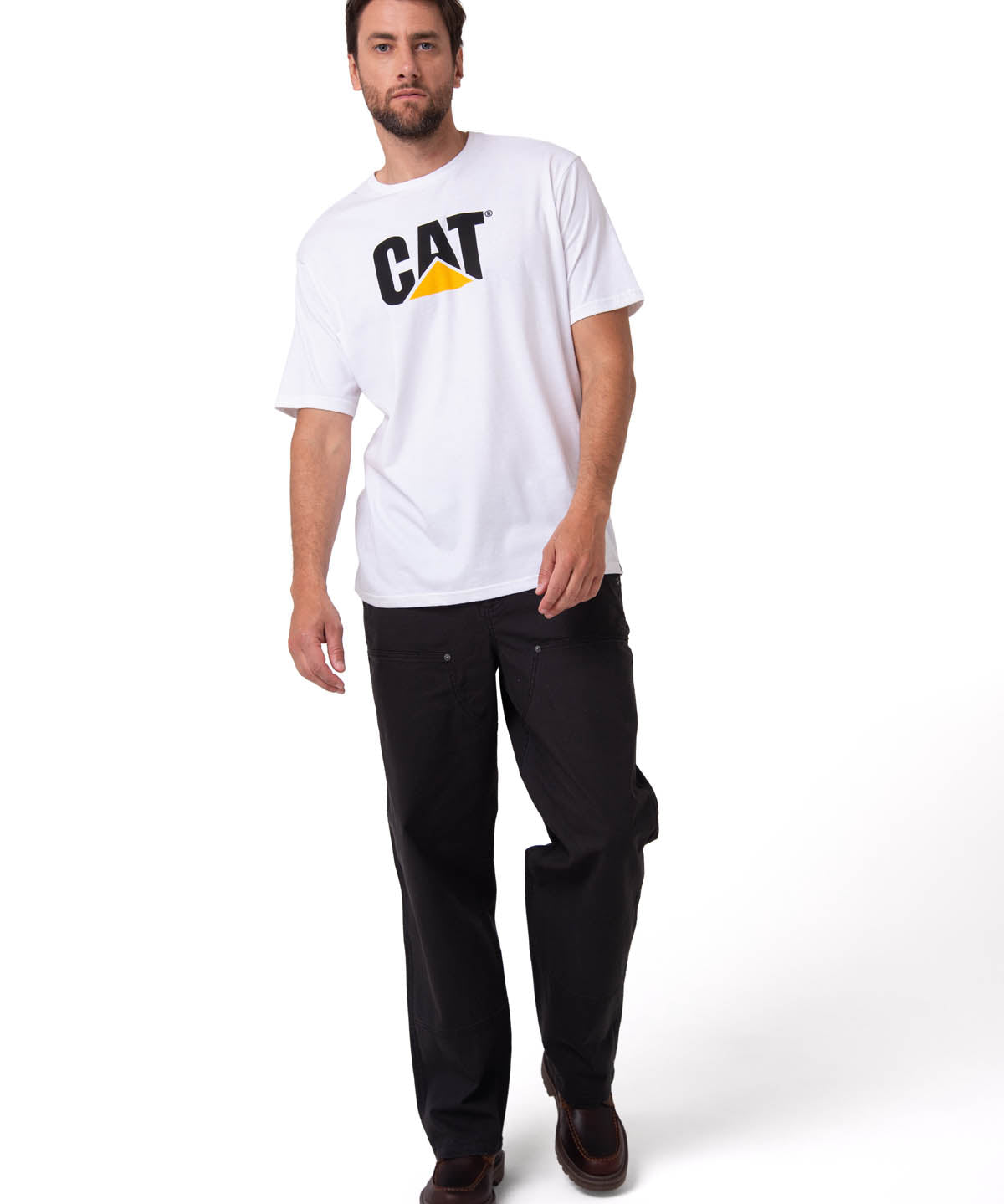 Camisetas  Cat Logo Tee Para Hombre Color Blanco-4