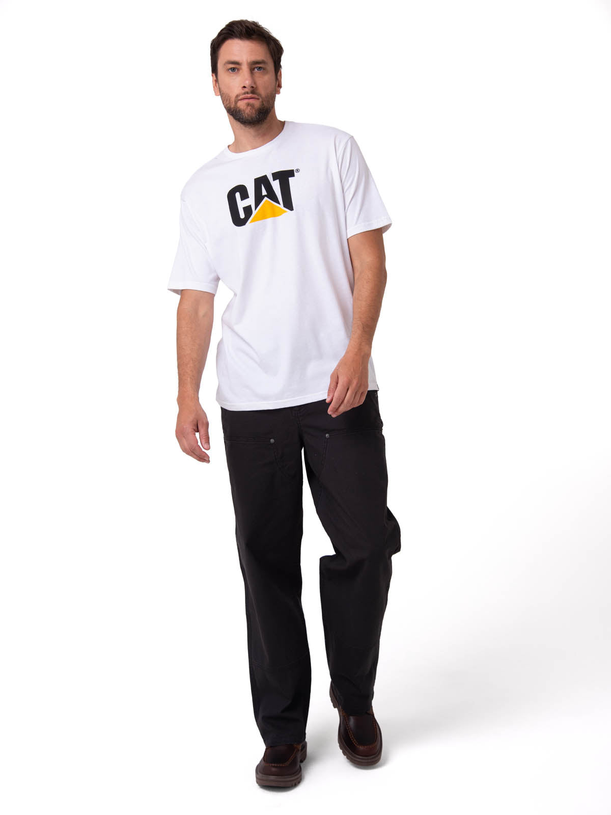Camisetas  Cat Logo Tee Para Hombre Color Blanco-4