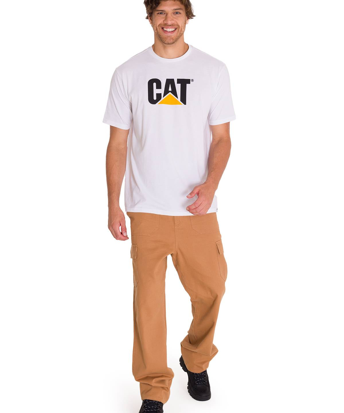 Camisetas  Cat Logo Tee Para Hombre Color Blanco-5