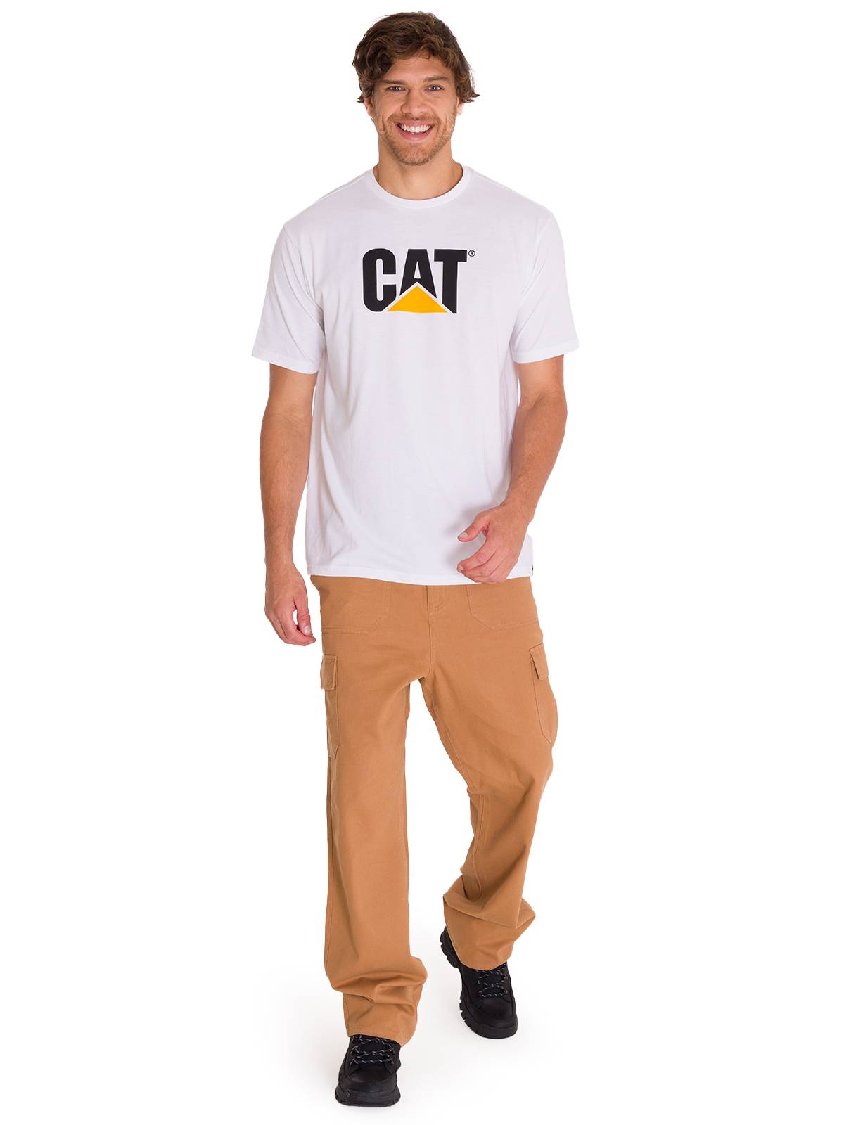 Camisetas  Cat Logo Tee Para Hombre Color Blanco-5