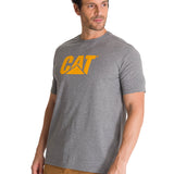 Camiseta Cat Logo Tee Para Hombre Color Gris-2