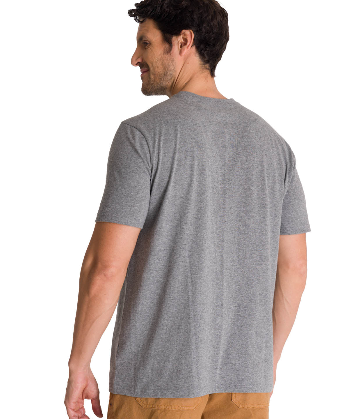 Camiseta Cat Logo Tee Para Hombre Color Gris-3