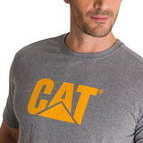 Camiseta Cat Logo Tee Para Hombre Color Gris-4