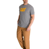 Camiseta Cat Logo Tee Para Hombre Color Gris-5