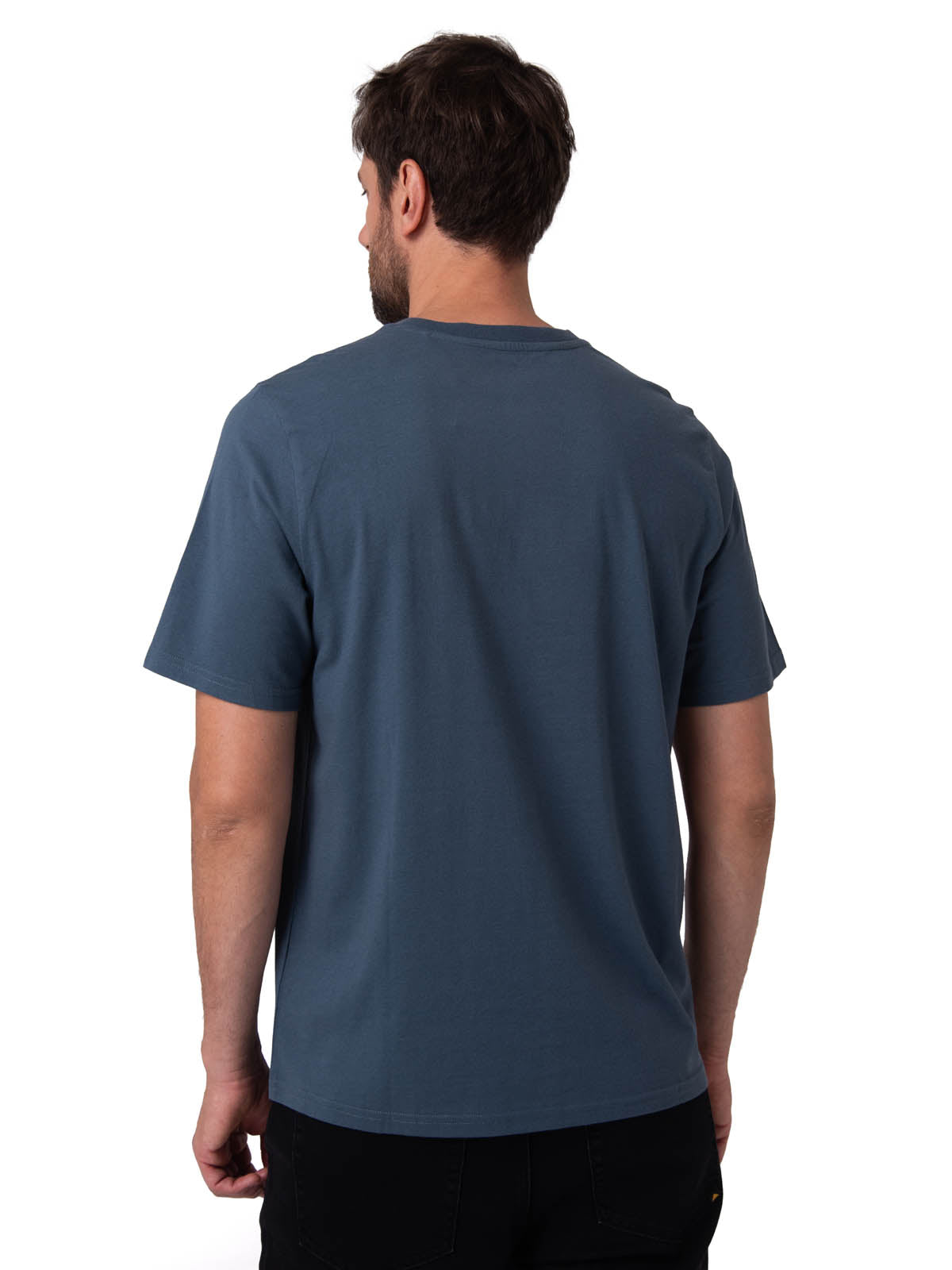 Camiseta Cat Logo Tee Hombre Color Azul-2