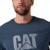 Camiseta Cat Logo Tee Hombre Color Azul-3