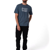 Camiseta Cat Logo Tee Hombre Color Azul-4