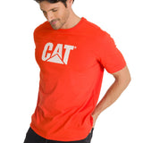 Camiseta Cat Logo Tee Para Hombre Color Rojo-1