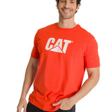 Camiseta Cat Logo Tee Para Hombre Color Rojo-2