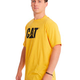 Camiseta Cat Logo Tee Para Hombre Color Amarillo-2