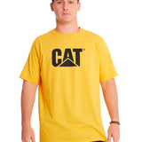 Camiseta Cat Logo Tee Para Hombre Color Amarillo-4