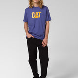 Camiseta Cat Logo Tee Para Hombre Color Amarillo-1