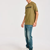 Camiseta Caterpillar Logo Tee Para Hombre Color Negro-3