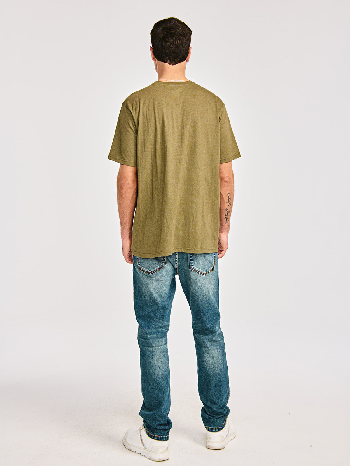 Camiseta Caterpillar Logo Tee Para Hombre Color Negro-4