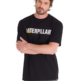 Camisetas  Caterpillar Logo Tee Para Hombre Color Negro-2