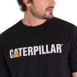 Camisetas  Caterpillar Logo Tee Para Hombre Color Negro-4
