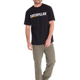 Camisetas  Caterpillar Logo Tee Para Hombre Color Negro-5
