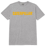 Camiseta Caterpillar Logo Tee Para Hombre Color Gris-1