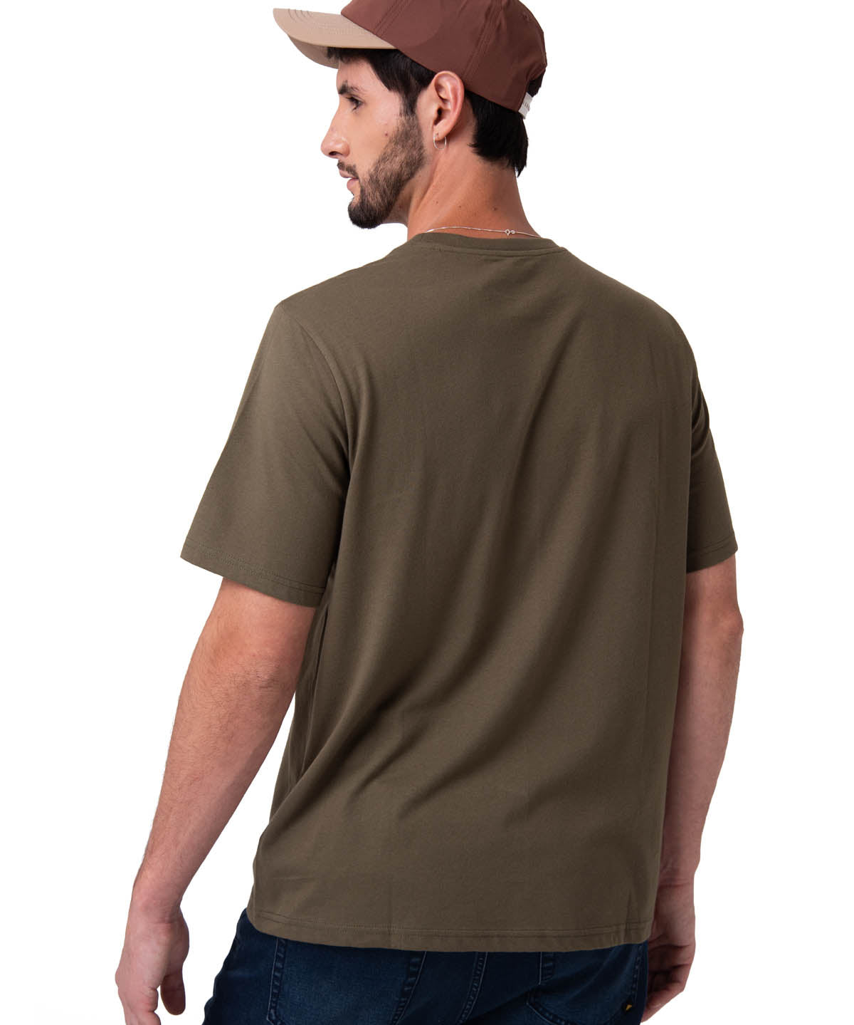 Camiseta Caterpillar Logo Tee Hombre Color Verde-2