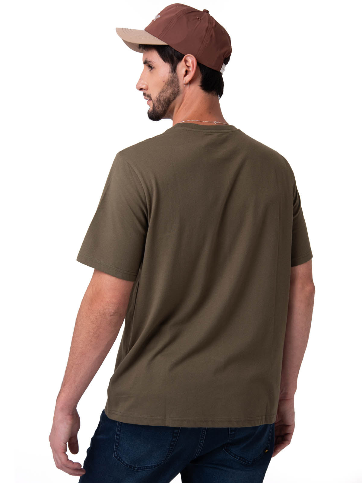 Camiseta Caterpillar Logo Tee Hombre Color Verde-2