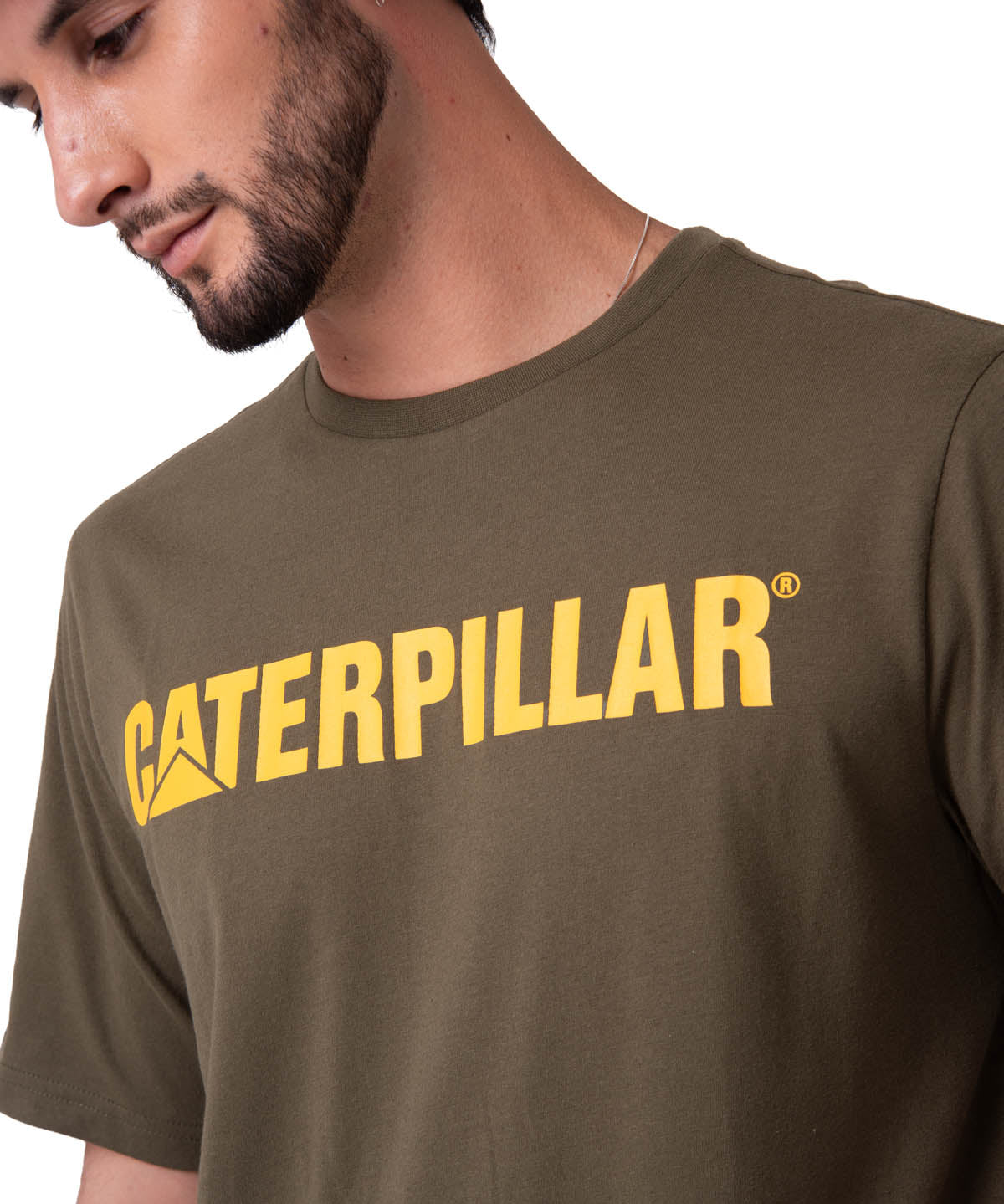 Camiseta Caterpillar Logo Tee Hombre Color Verde-3