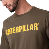 Camiseta Caterpillar Logo Tee Hombre Color Verde-3