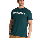 Camiseta Caterpillar Logo Tee Para Hombre Color Blanco-1