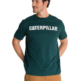 Camiseta Caterpillar Logo Tee Para Hombre Color Blanco-2