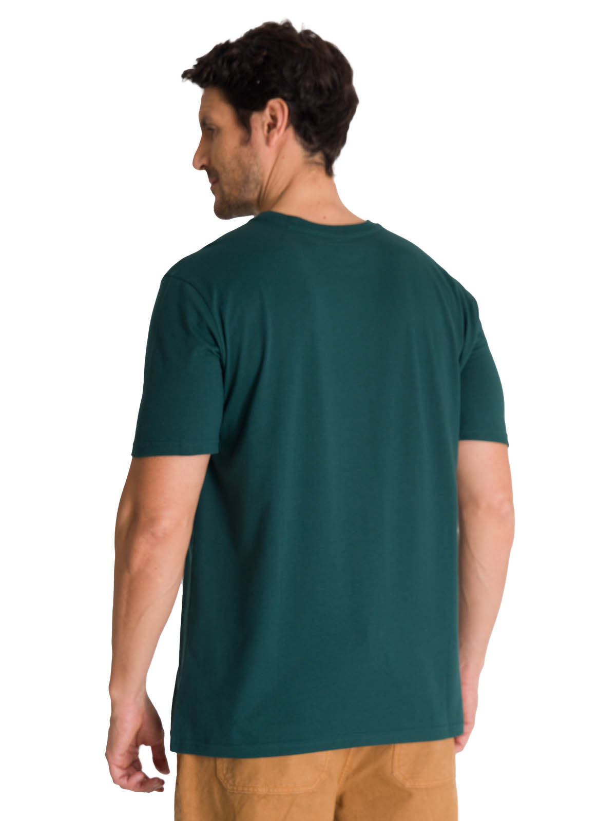 Camiseta Caterpillar Logo Tee Para Hombre Color Blanco-3