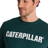 Camiseta Caterpillar Logo Tee Para Hombre Color Blanco-4