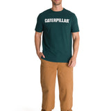 Camiseta Caterpillar Logo Tee Para Hombre Color Blanco-5