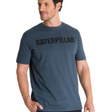 Camiseta Caterpillar Logo Tee Para Hombre Color Azul-1