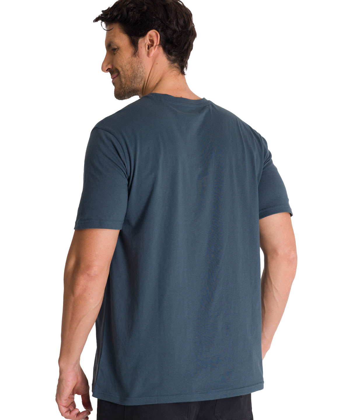 Camiseta Caterpillar Logo Tee Para Hombre Color Azul-3