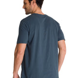 Camiseta Caterpillar Logo Tee Para Hombre Color Azul-3