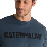 Camiseta Caterpillar Logo Tee Para Hombre Color Azul-4