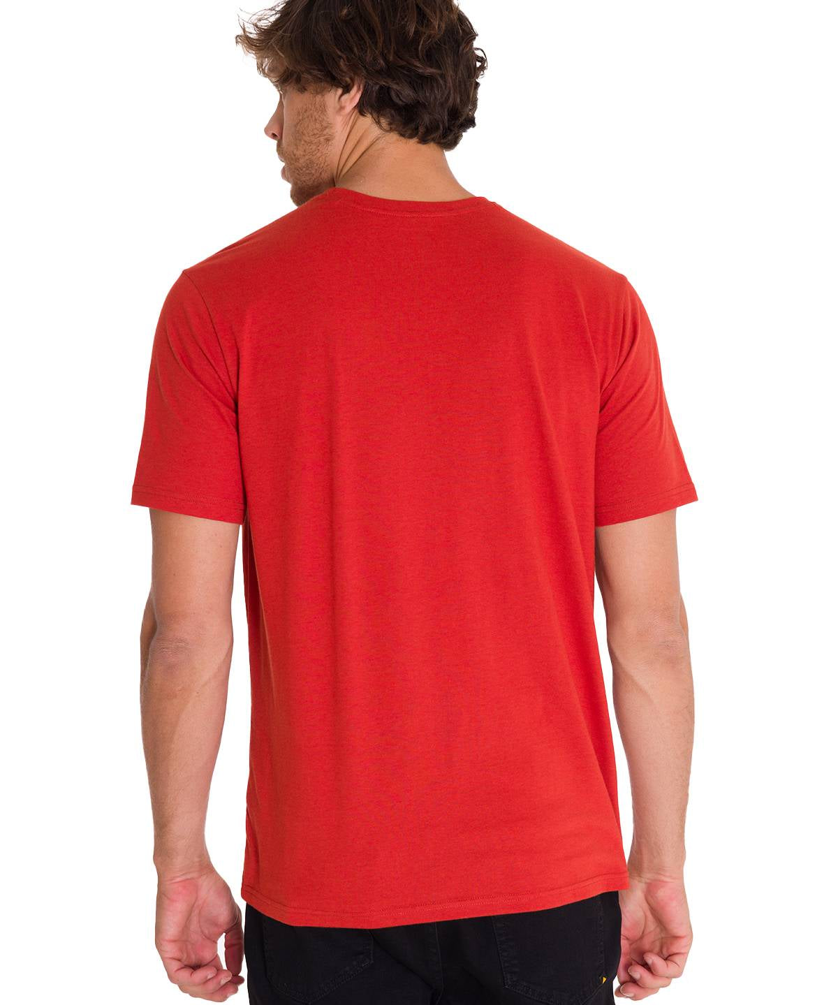 Camiseta Caterpillar Logo Tee Para Hombre Color Rojo-3