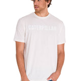 Camiseta Caterpillar Logo Tee Para Hombre Color Blanco-2