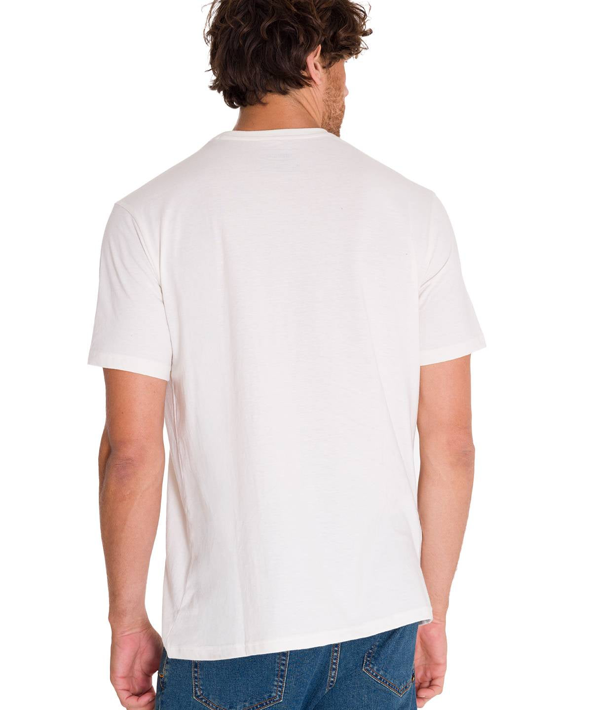 Camiseta Caterpillar Logo Tee Para Hombre Color Blanco-3