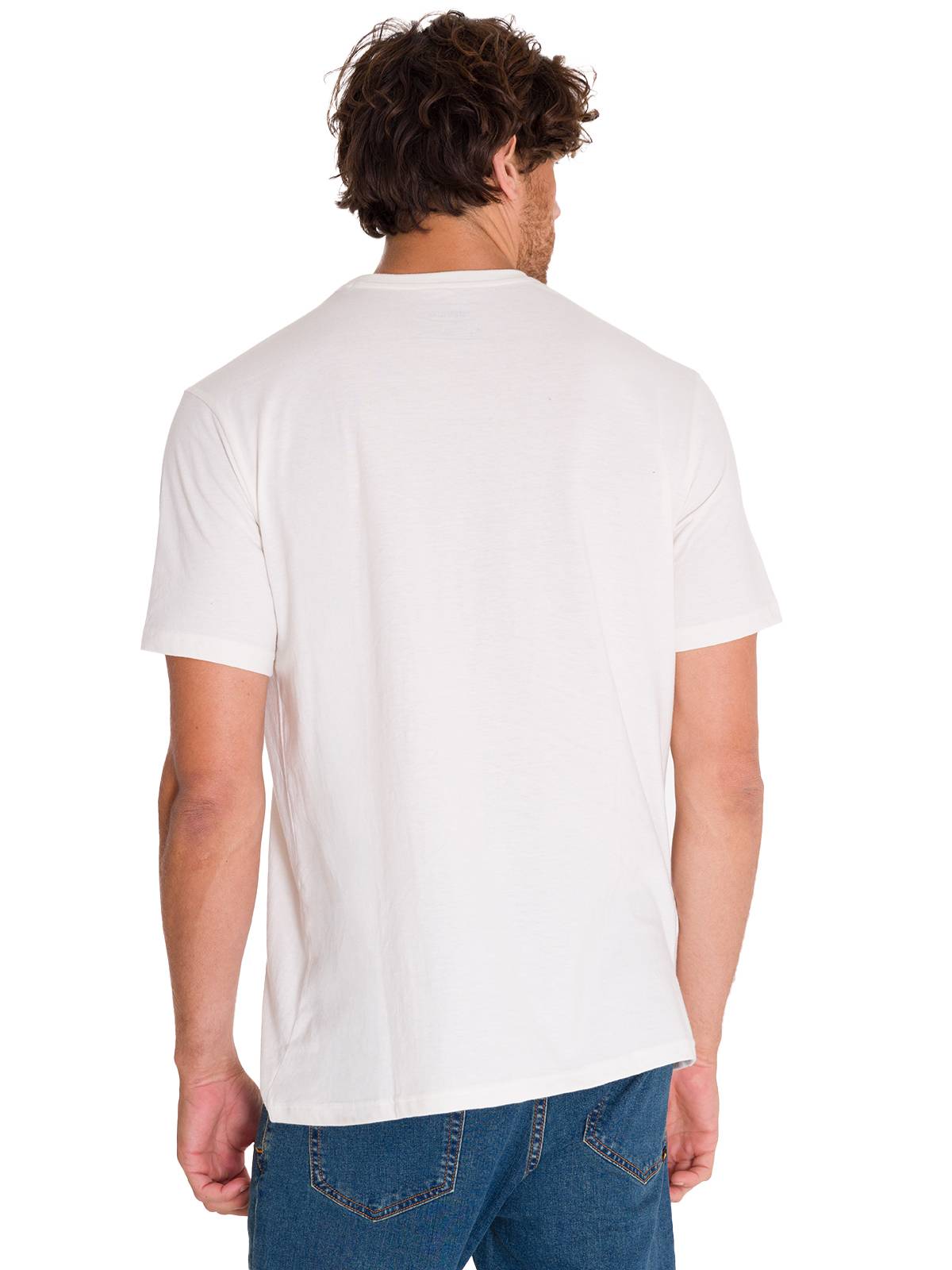 Camiseta Caterpillar Logo Tee Para Hombre Color Blanco-3
