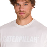 Camiseta Caterpillar Logo Tee Para Hombre Color Blanco-4