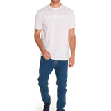 Camiseta Caterpillar Logo Tee Para Hombre Color Blanco-5