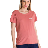 Camiseta Cat Logo Tee Para Mujer Color Rosado-1