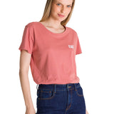 Camiseta Cat Logo Tee Para Mujer Color Rosado-2