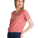 Camiseta Cat Logo Tee Para Mujer Color Rosado-3