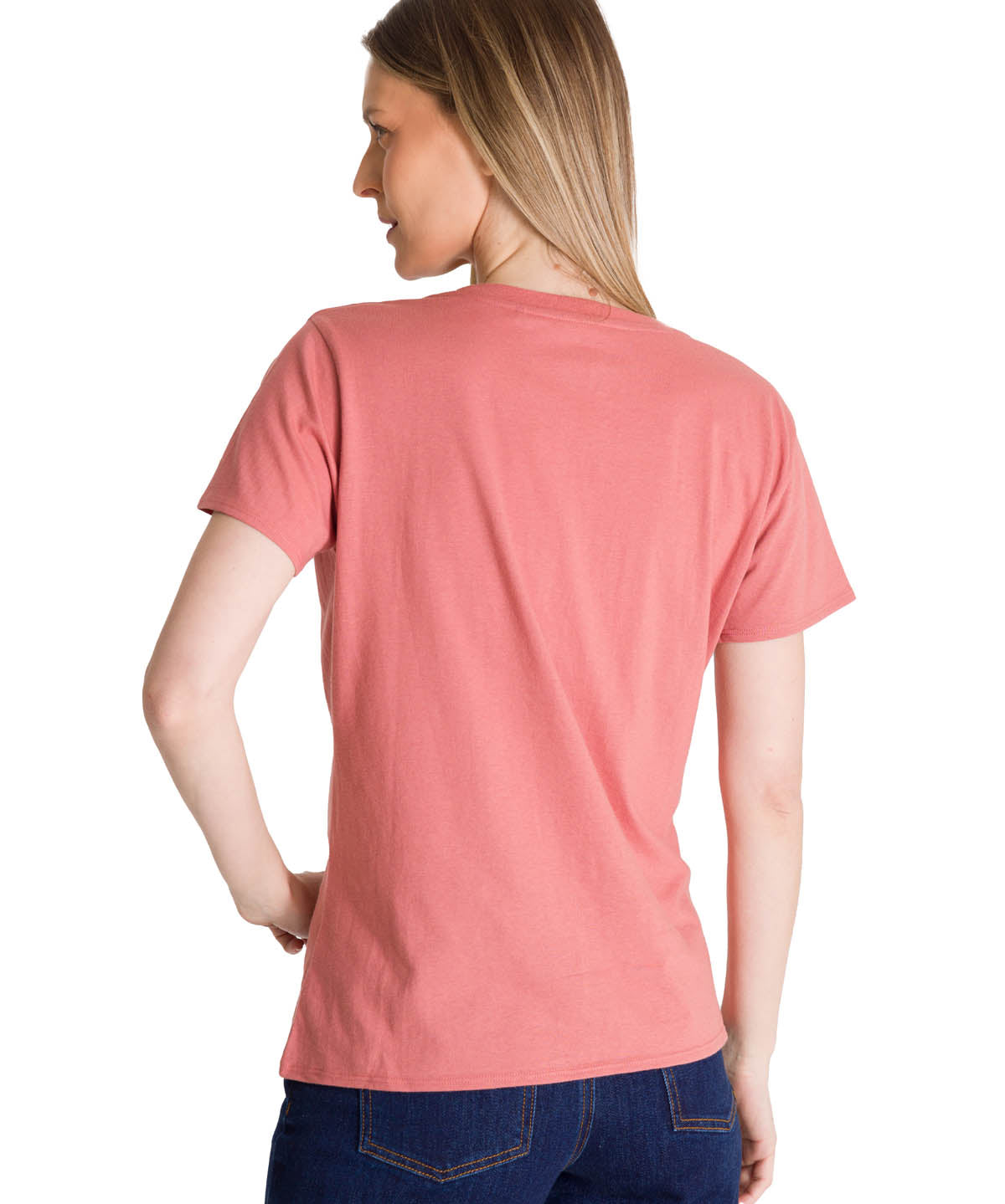Camiseta Cat Logo Tee Para Mujer Color Rosado-4