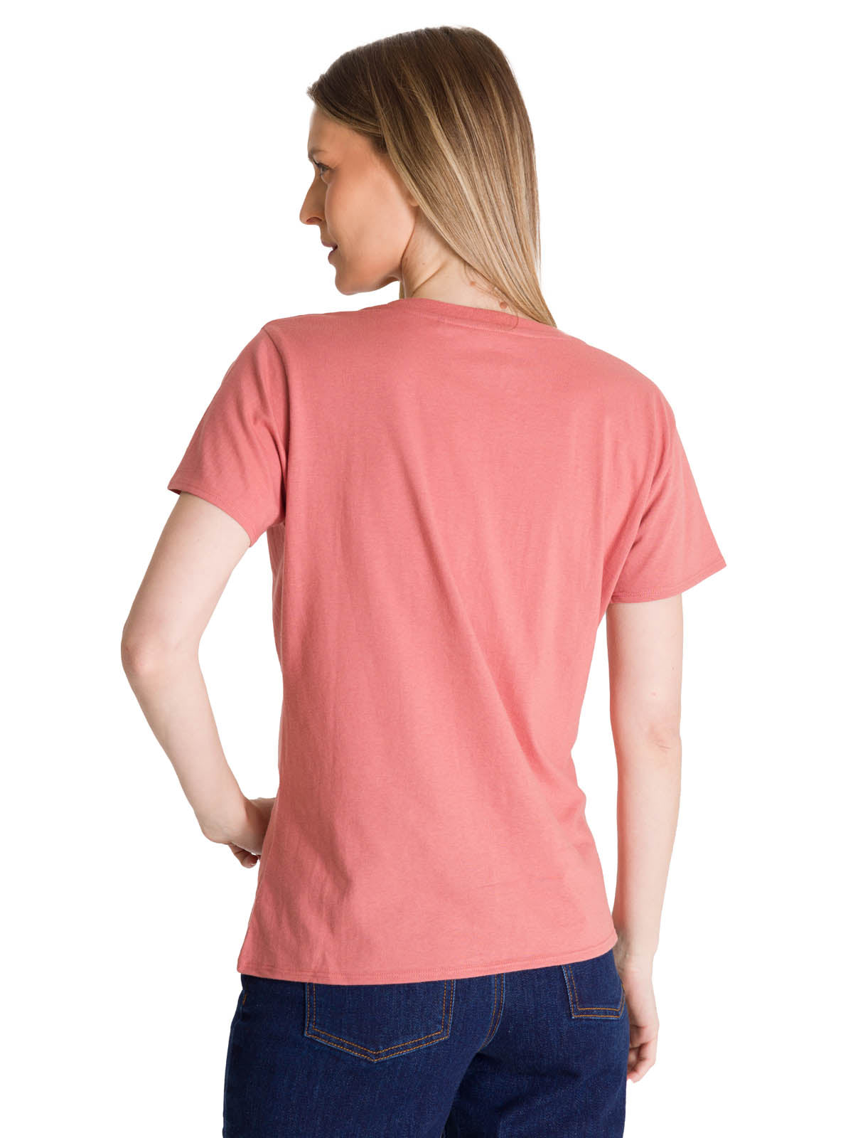 Camiseta Cat Logo Tee Para Mujer Color Rosado-4