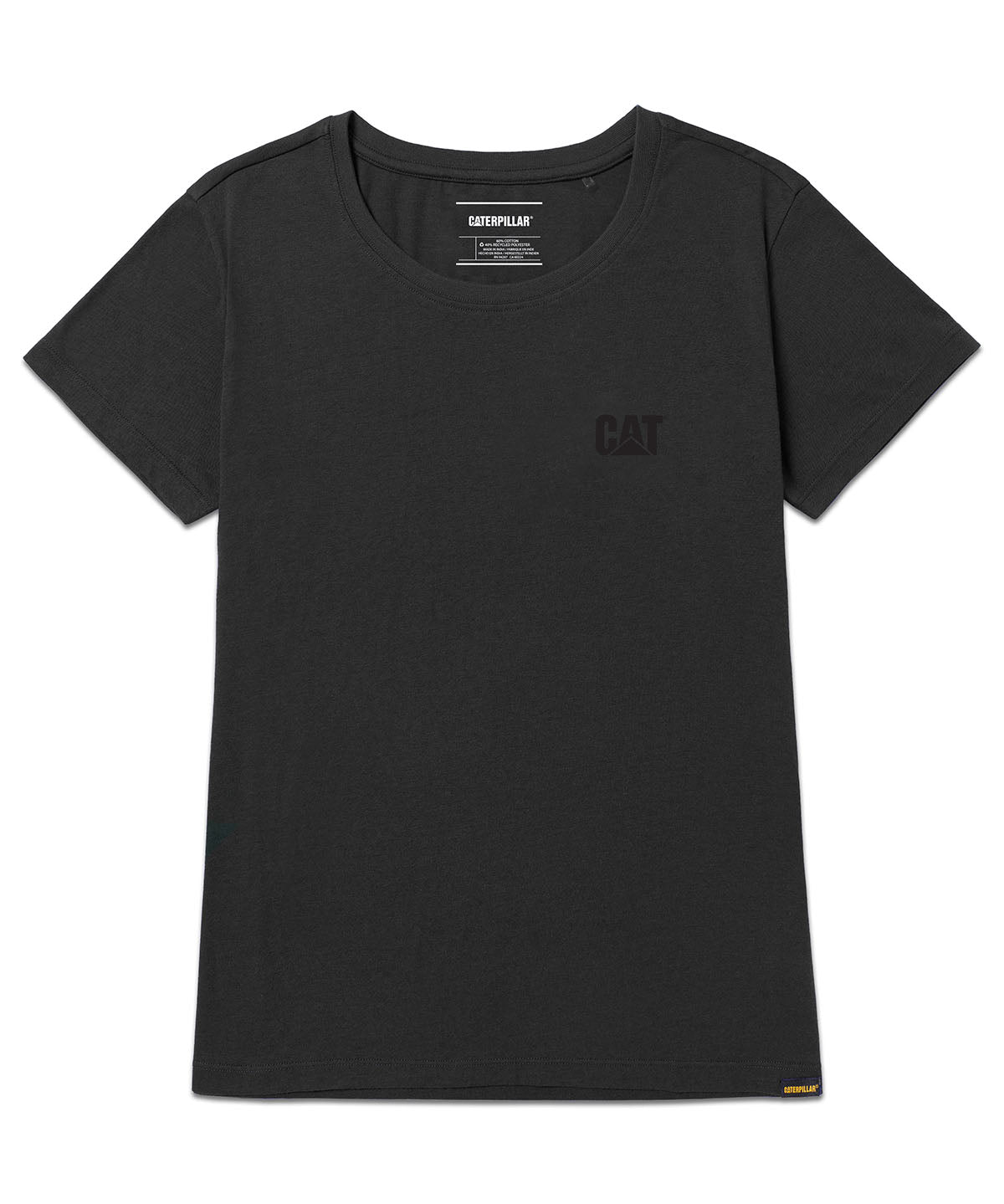 Camiseta Cat Logo Tee Para Hombre Color Negro-1