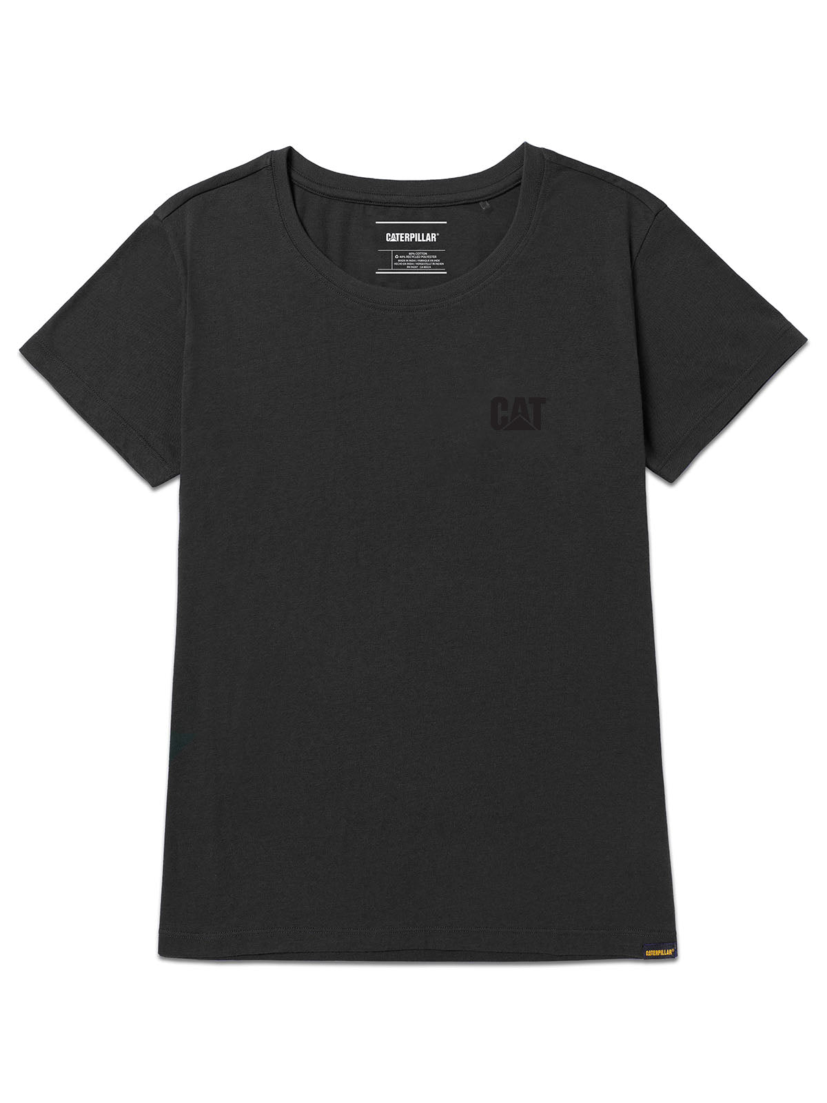 Camiseta Cat Logo Tee Para Hombre Color Negro-1