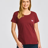 Camiseta Cat Logo Tee Para Mujer Color Rojo-1