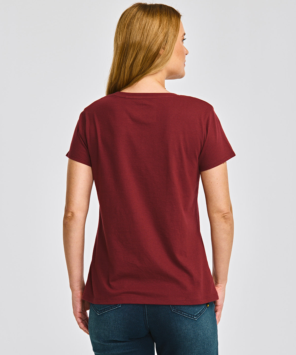 Camiseta Cat Logo Tee Para Mujer Color Rojo-4